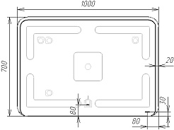 Viant Зеркало Бали 100x70 – фотография-4